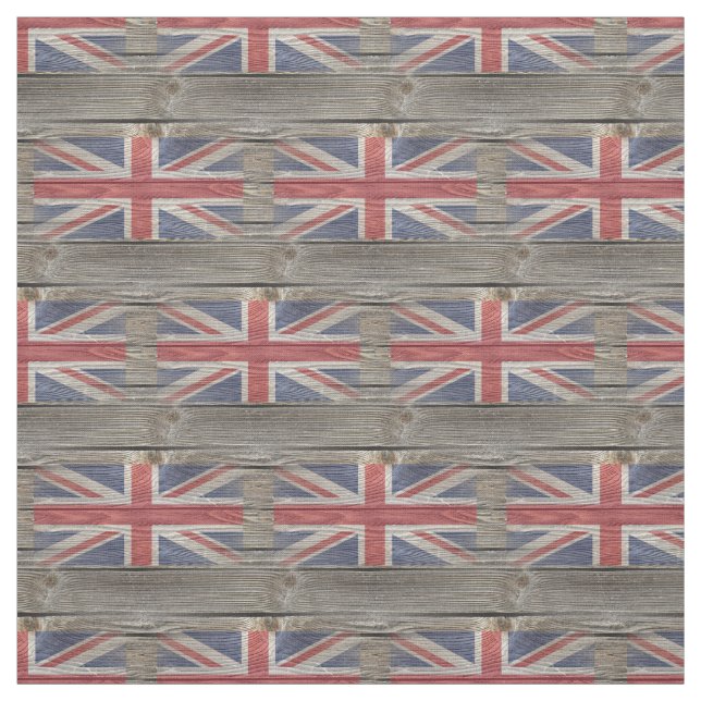 Tecido de madeira velho da bandeira britânica (Modelo)