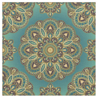 Tecido de Mandala inspirado na Índia - verde