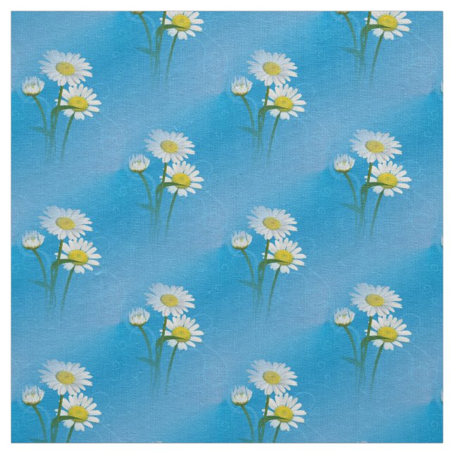 tecido de margarida azul (Modelo)