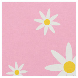 Tecido de margarida rosa