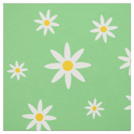 Tecido de margarida verde
