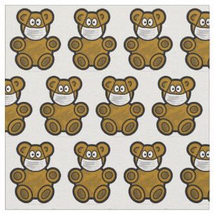 tecido de máscara Vestindo o urso de pelúcia