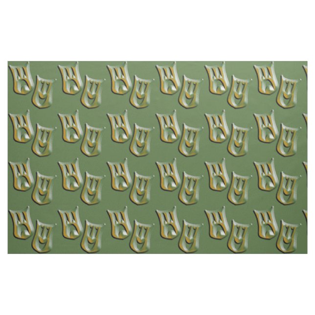 Tecido de Máscaras de Comédia e Tragédia de Camufl (Jarda)