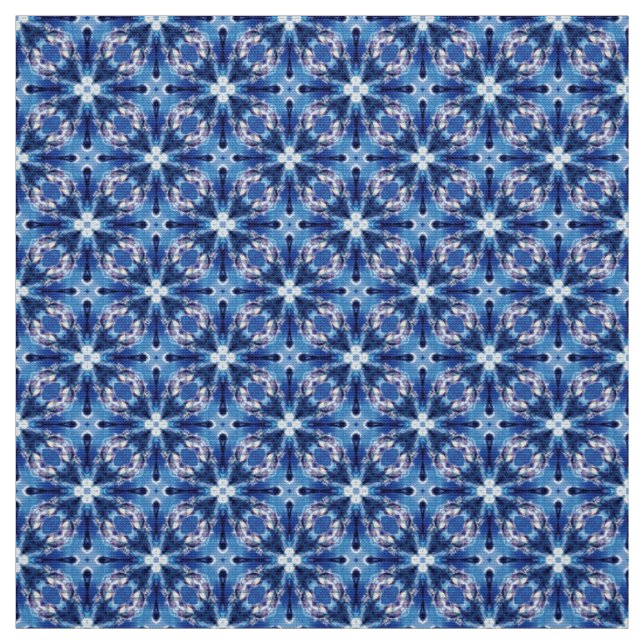 Tecido de Mobiliário Branco Azul Glitch2 (Modelo)