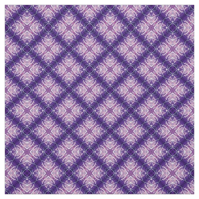 Tecido de Mobiliário Branco Violeta Azul Roxo Bril (Modelo)