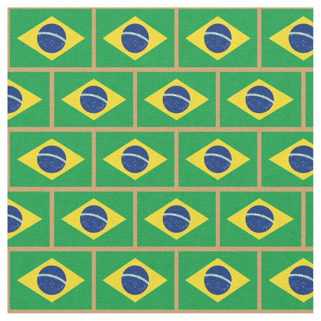 Tecido de moda Brasil e Bandeira (Detalhe)