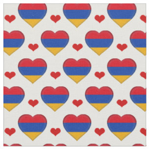 Tecido de moda da Armenian Flag & Red Heart /Armê