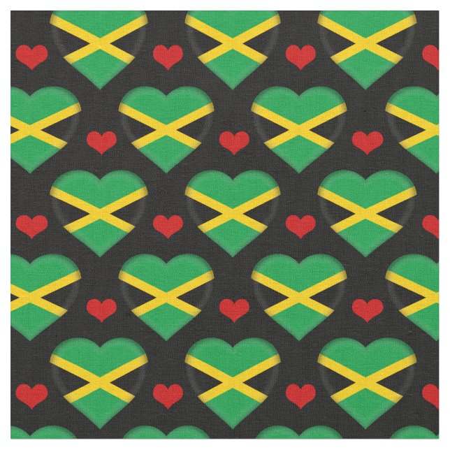 Tecido de moda da Jamaica Flag e Red Heart / regga (Detalhe)