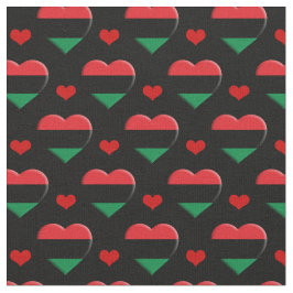 TECIDO de moda da UNIA Flag & Red Heart / Pan Afri