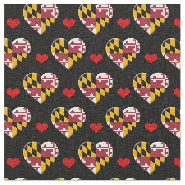Tecido de moda de Maryland Flag e Red Heart / EUA (Detalhe)
