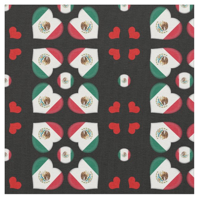 Tecido de moda do Coração da Bandeira do México (Detalhe)