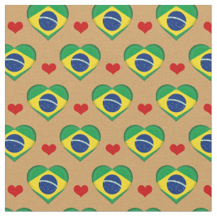 Tecido de moda do Coração Vermelho da Bandeira B