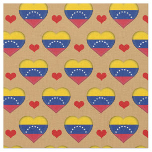 Tecido de moda do Coração Vermelho na Venezuela