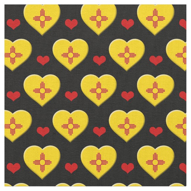Tecido de moda New Mexico Flag & Red Heart / EUA (Detalhe)