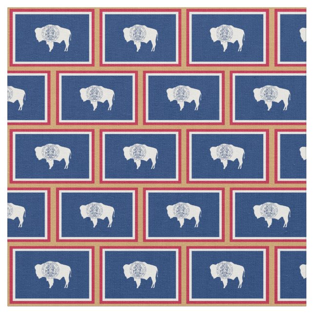 Tecido de moda Wyoming Flag & Wyoming /esportes (Detalhe)