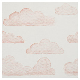 Tecido de Nuvens de Aquarela Coral Dreamtime