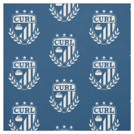 Tecido de ondulação da crista - azul e branco