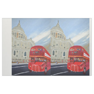 Tecido de ônibus vermelho de Londres
