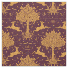 Tecido de outono de Oak e Deer