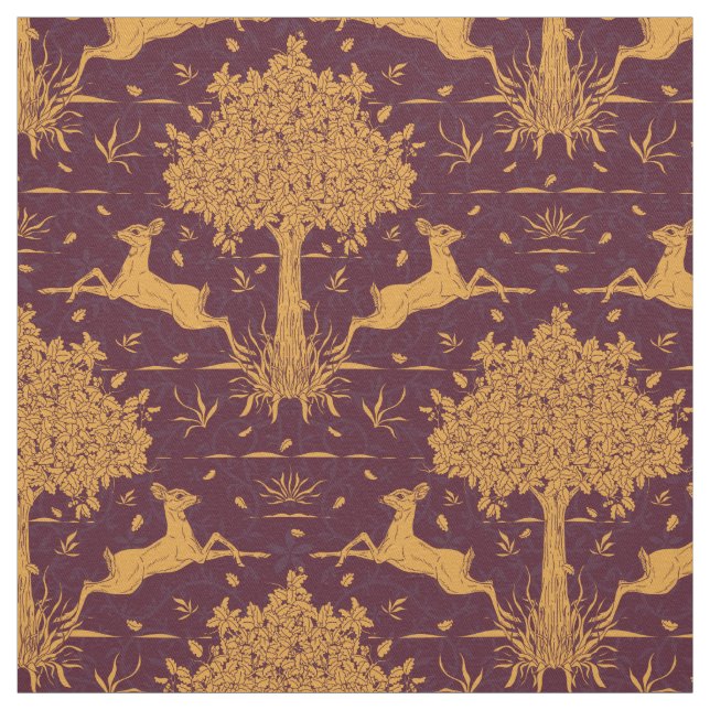 Tecido de outono de Oak e Deer (Modelo)