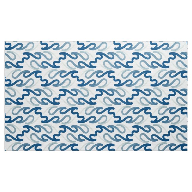 Tecido de padrão azul e branco (Jarda)