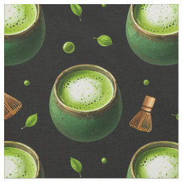 Tecido de Padrão Contínuo de Chá Matcha