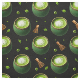 Tecido de Padrão Contínuo de Chá Matcha