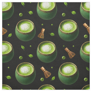Tecido de Padrão Contínuo de Chá Matcha
