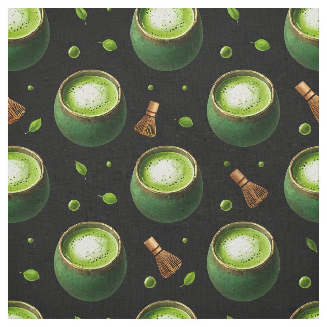 Tecido de Padrão Contínuo de Chá Matcha (Modelo)