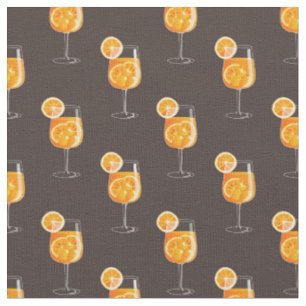 Tecido de Padrão de Coquetel Aperol Spritz Sem Cos