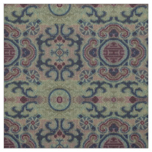 Tecido de Padrão de Flor Dinastia Qing Chinesa