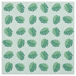 Tecido de padrão de folha verde monstera tropical
