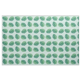 Tecido de padrão de folha verde monstera tropical