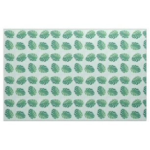 Tecido de padrão de folha verde monstera tropical