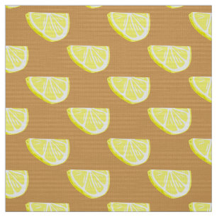Tecido de Padrão de Fruta de Limão Amarelo Clássic