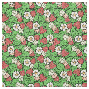 Tecido de padrão de fundo de morango