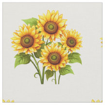 Tecido de padrão de girassol