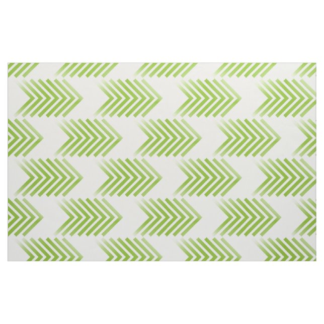 Tecido de padrão de seta branca verde (Fat Quarter)