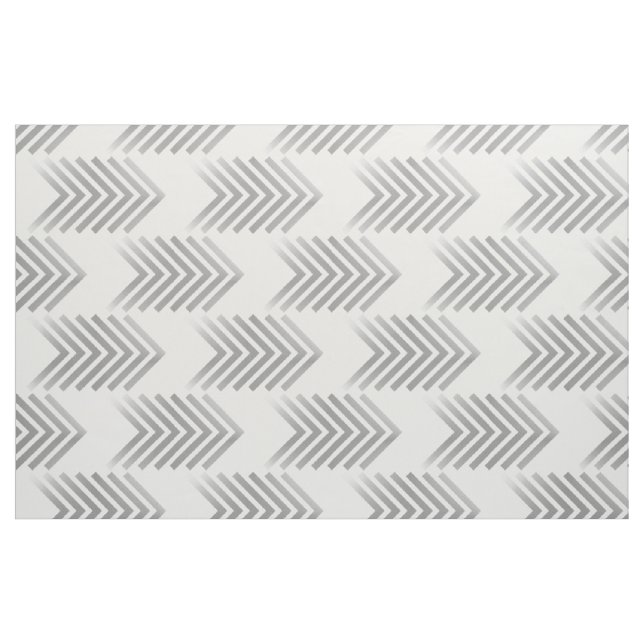 Tecido de Padrão de Seta Tribal Branca para cinzas (Fat Quarter)