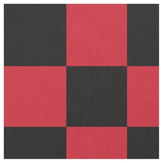 Tecido de padrão de tabuleiro vermelho e preto (Detalhe)