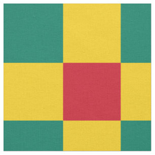 Tecido de padrão de tabuleiro vermelho, verde e am