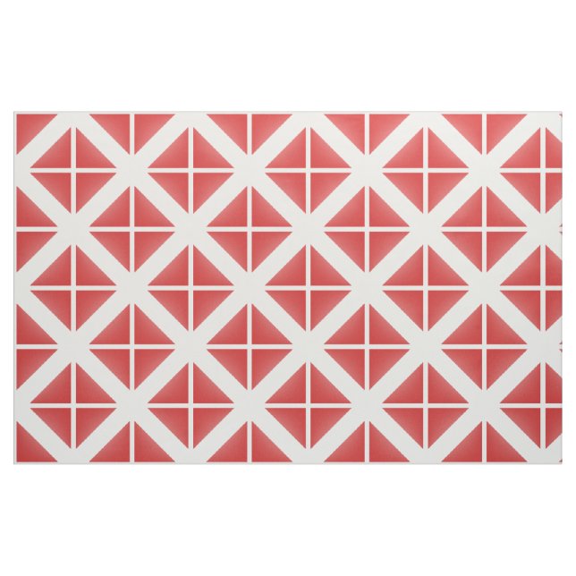 Tecido de Padrão de Triângulos de Tendência Branca (Fat Quarter)