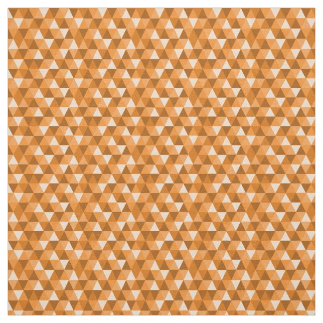 Tecido de Padrão de Triângulos Geométricos Laranja (Modelo)