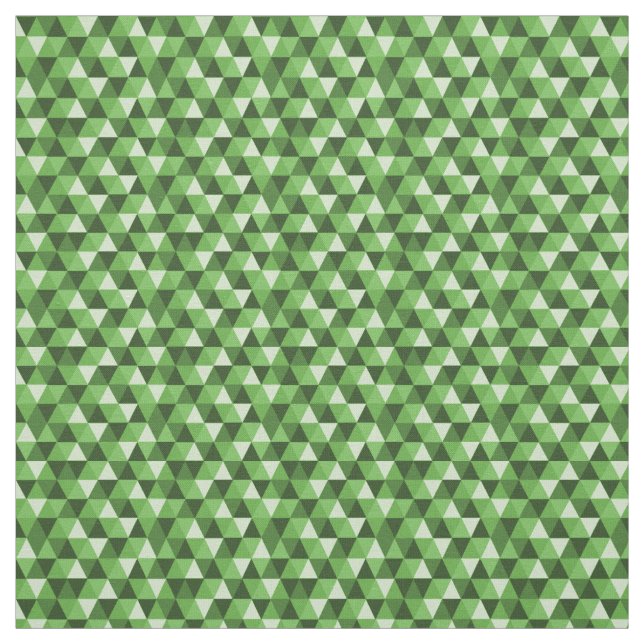 Tecido de Padrão de Triângulos Geométricos Verdes (Modelo)