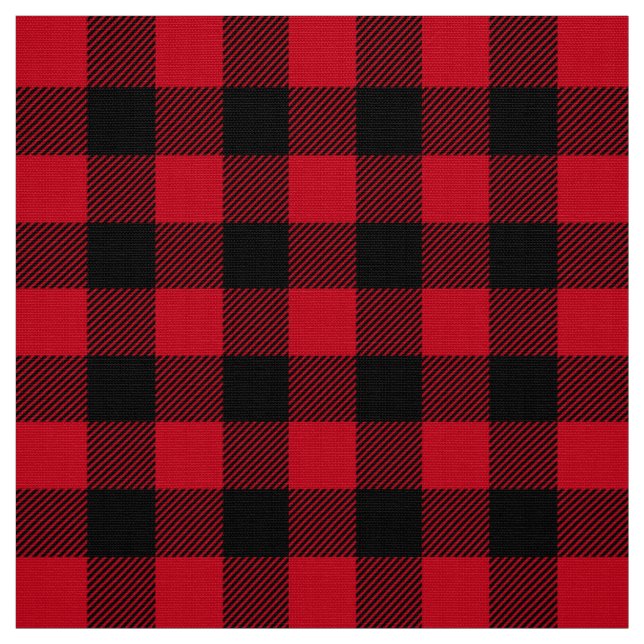 Tecido de Padrão de Xadrez do Lumberjack Negro Ver (Modelo)