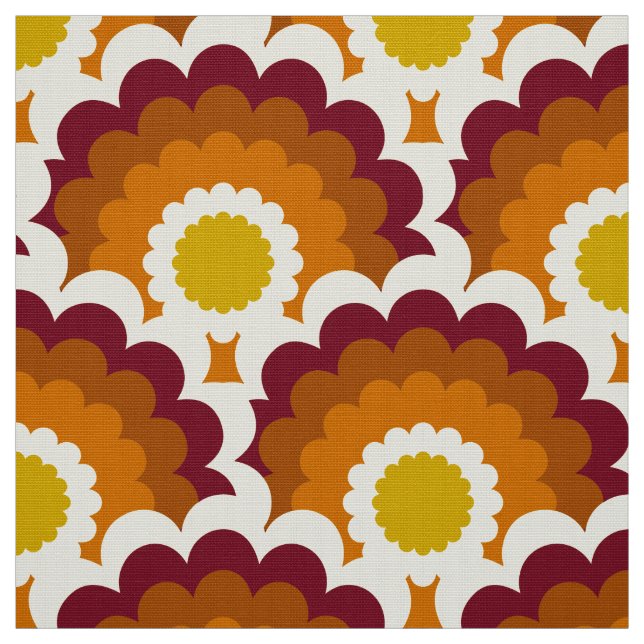 Tecido de padrão do estilo retro 60s 70s (Modelo)