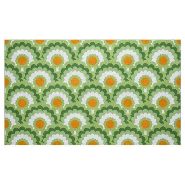 Tecido de padrão do estilo retro 60s 70s (Fat Quarter)