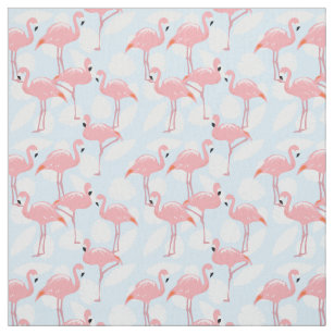 Tecido de Padrão Flamingos Rosa