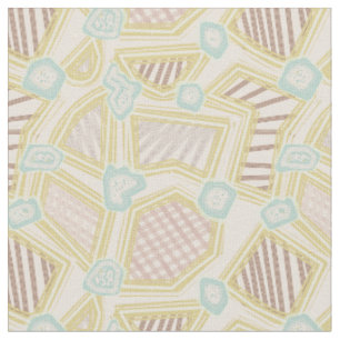 Tecido de Padrão Geométrico Abstrato Pastel Modern