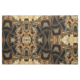 Tecido de Padrão Geométrico Dourado Satin Lace